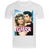 Grease 80er Jahre Filmplakat Regular Fit T-Shirt Weiß