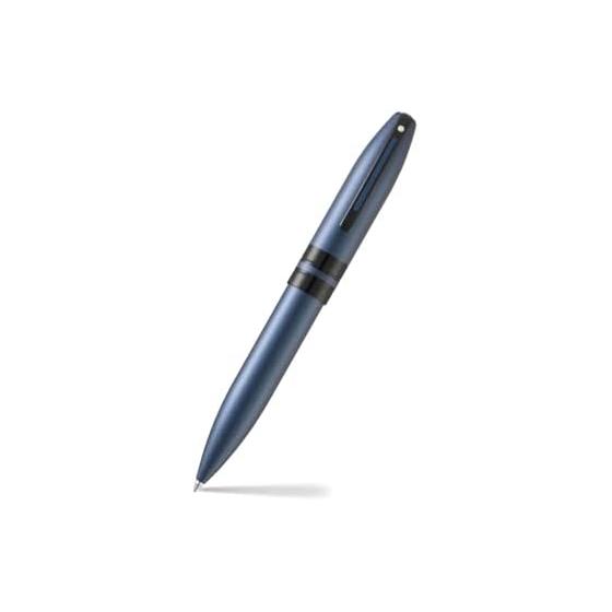 Sheaffer Icon Metallic Blue Ballpoint Pen with Glossy Black PVD Appliques