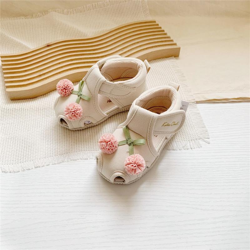 Baby Girl's Breathable Anti-Slip Soft Bottom Sandals Toddler Learning To Walk Shoes Cute Summer Footwear Comfort Walking Shoes
