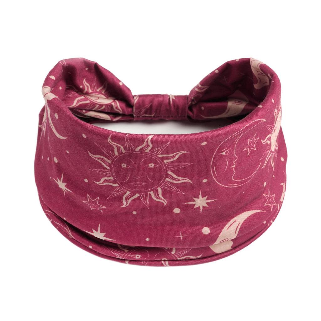 Bohemian Retro Print Yoga Headband: Wide African-Inspired Headscarf for Women