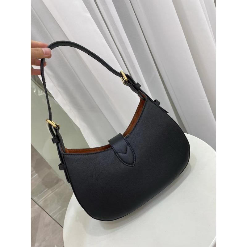 New High-end Light Luxury Cowhide Leather Lock Armpit Dumpling Bag Handbag Shoulder Bag Women's Bag