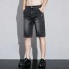 Summer thin denim shorts men's versatile ice oxygen casual pants trendy brand summer loose straight five-point breeches
