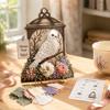 Dekorative Laterne Bastelset 3D Stoff-Poke-Art, DIY Vogel-Erinnerung Blumen-Set und Muster, Punch Needle Set für Erwachsene, Haus Tisch Kaminsims Dekoration