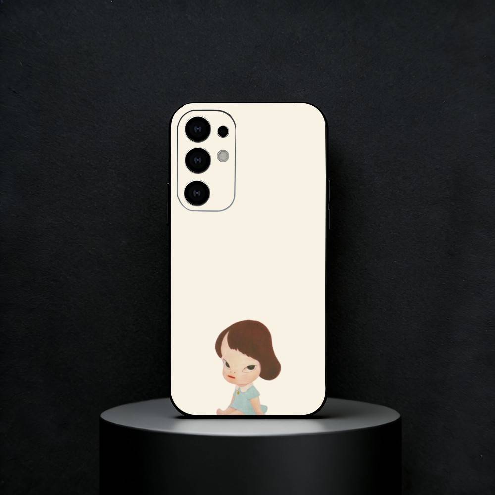 Cute Y-Yoshitomo Nara Phone Case For Samsung S25,S24,S21,S22,S23,S30,Ultra,S20,Plus,Fe,Note,5G Black Cover