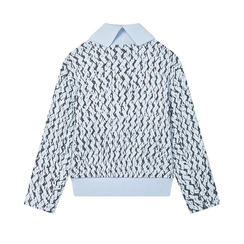 New FILA Sweatshirt Women's Light Blue F11W444204FZB