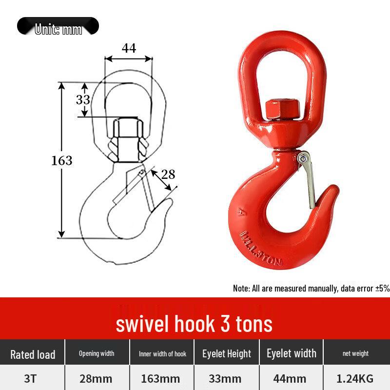 

Heavy-Duty 3-Ton Rotating Lifting Hook