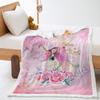 2D Digital Printed Cover Blanket Unicorn Cartoon Thickened Lamb Fleece Crystal Plush Blanket