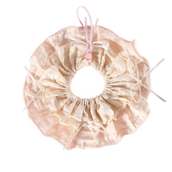 Cat Bib Collar Pet Bandana Scarf Accessories with Bow Adjustable Cat Dog Princess Costume for Christmas Birthday Party Decoration