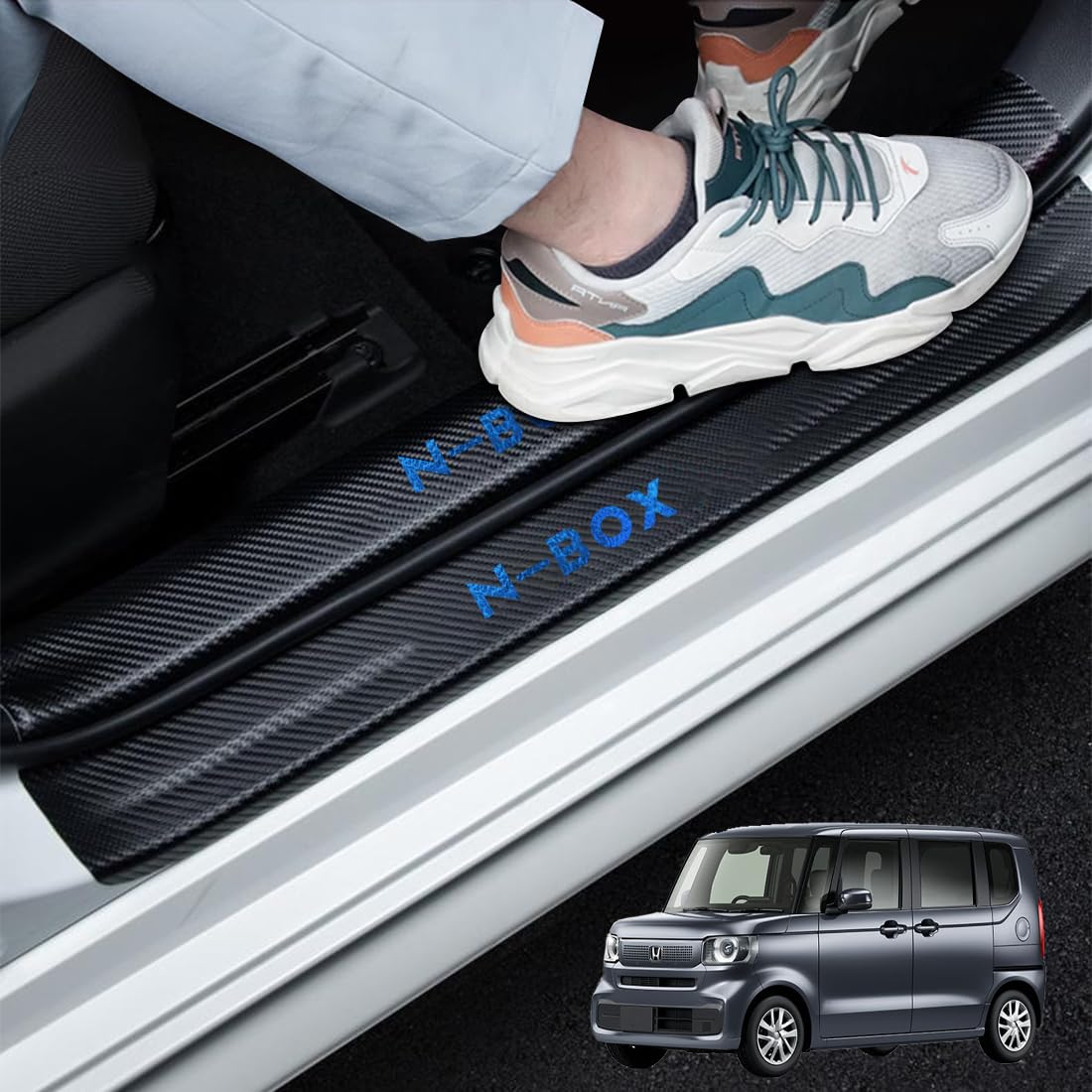 GOODGOODCAR N-BOX JF3 JF4 JF5 JF6 Compatible Side Step Guard, Scuff Plates, Interior Parts, N-BOX синий