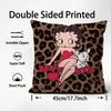 BBetty BoopP Fashion Cushion Cover Plush Fabric Soft DoubleSided Printed Sofa Warm Winter Home Child Gift Pillow Case