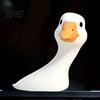 Frosted Glass Privacy Film Cartoon Big White Goose Static Sticker, Removable PVC Decorative Cute Nursery Sticker Decal, Creative Reusable Window