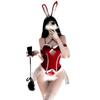 Christmas Bunny Girl Lace Bodysuit - Sexy Cosplay Lingerie with Pure Desire Trim