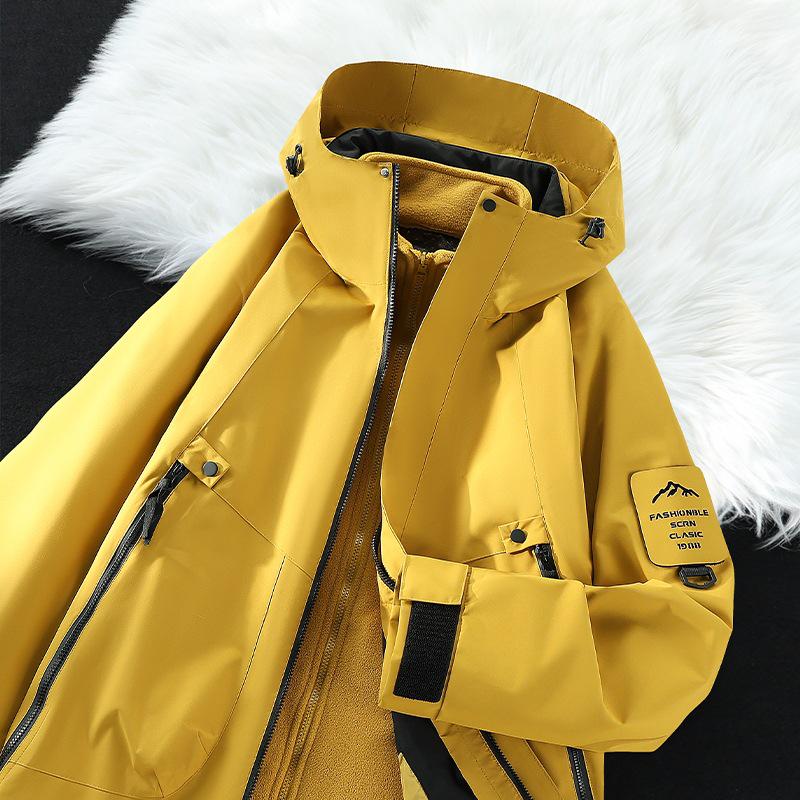 Big Brand Women's Blue 3-in-1 Jacket - Spring/Autumn 2026, Windproof & Waterproof Mountaineering Outerwear