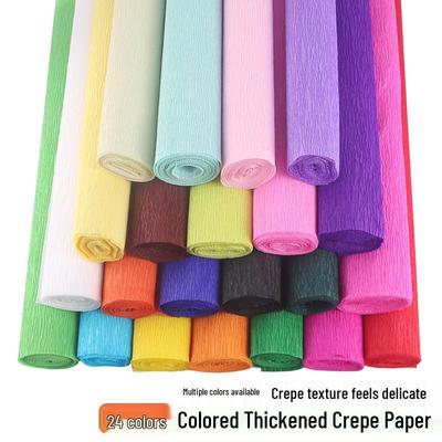 Papier Crépon Coloré pour Fleurs DIY et Artisanat - Parfait pour Roses Fait Main et Projets de Maternelle