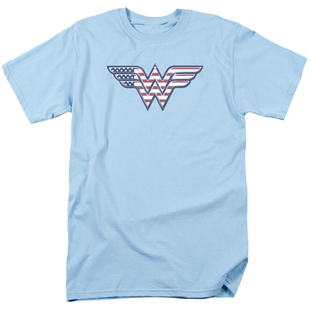 DC Comics - Wonder Woman - Red, White & Blue - Adult Unisex T-Shirt - Blue L