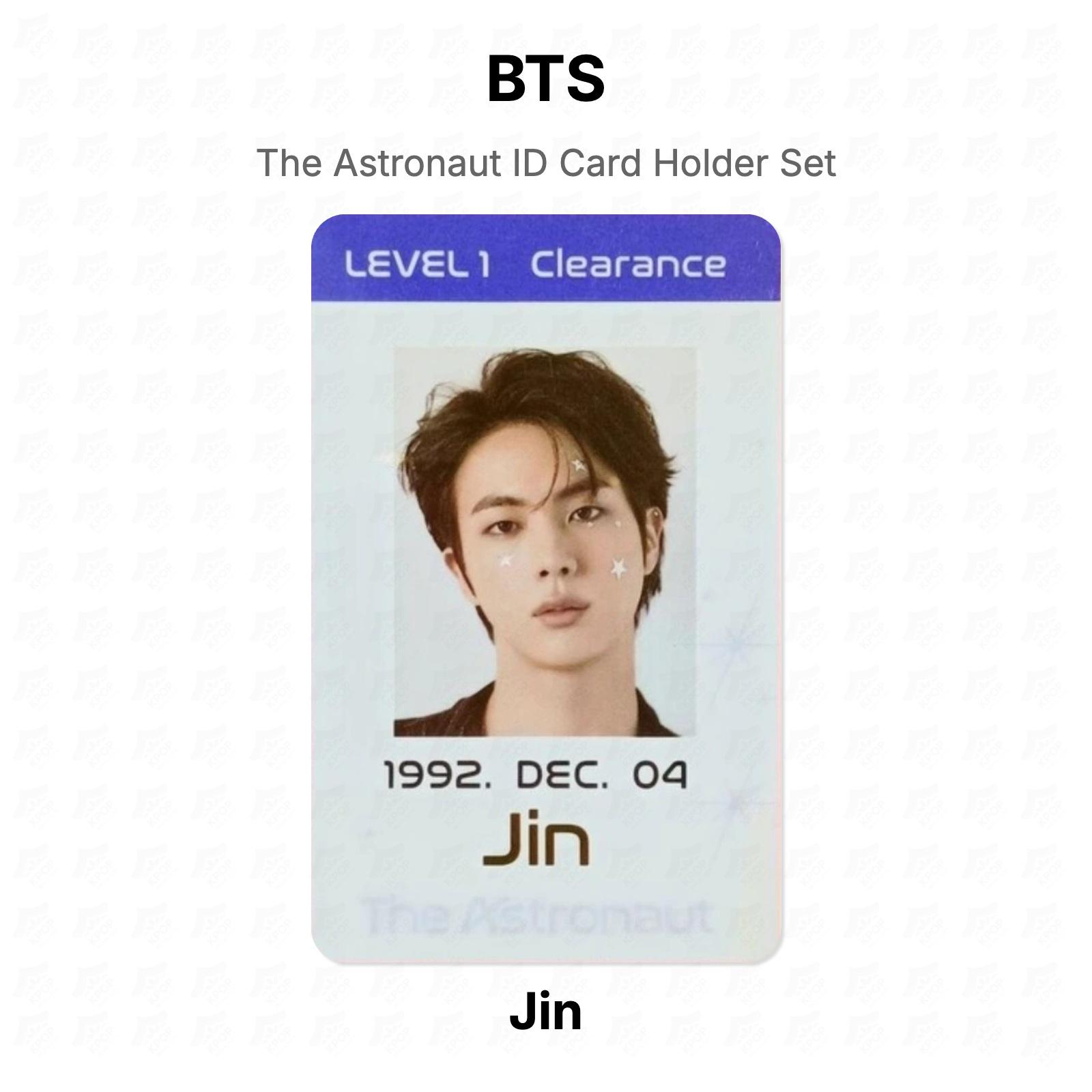 BTS Jin The Astronaut ID Card Holder Set Official Photocard Jin