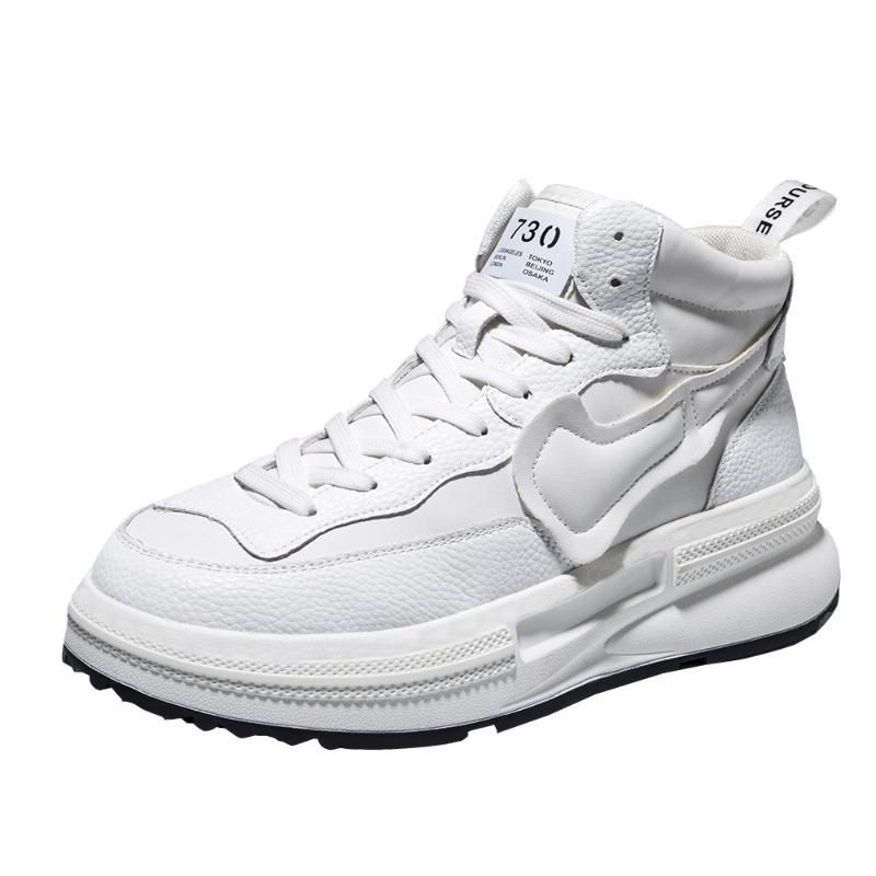 Pánská volnočasová sportovní obuv se silnou podrážkou a plyšovou izolací, pánská volnočasová obuv s vysokým svrškem