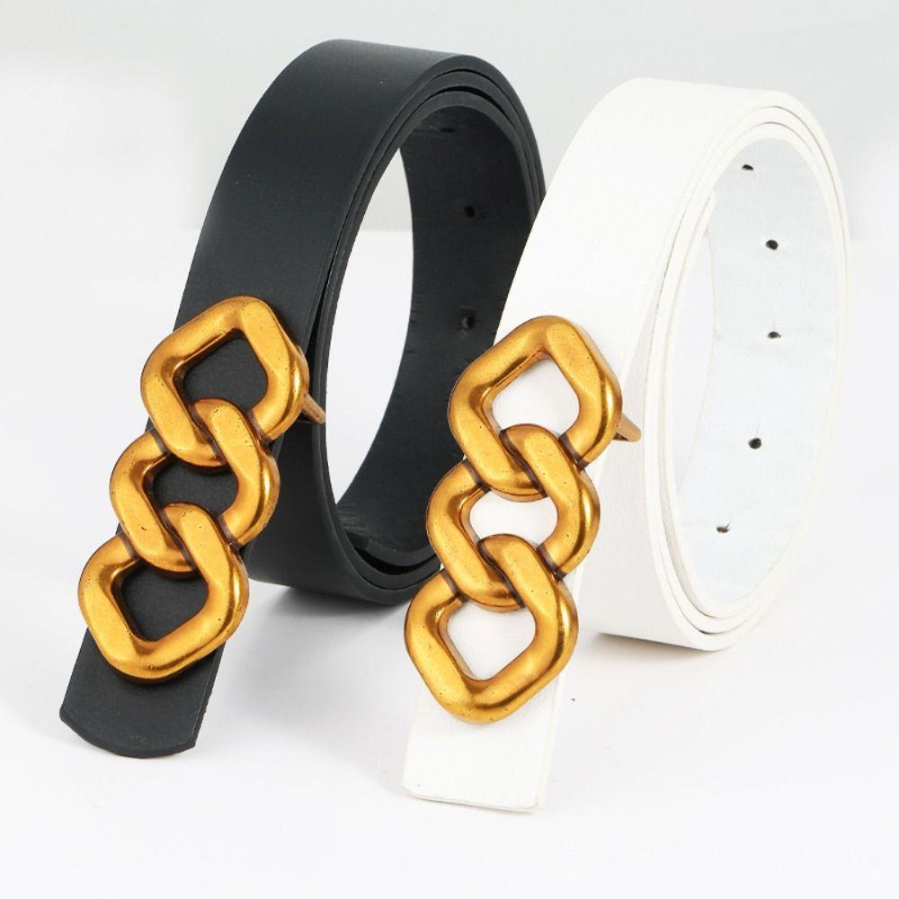 Adjustable Suit Trousers Vintage Belt PU Dress Waistband  Waist Accessory