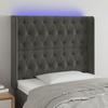 VidaXL LED Headboard Bedroom Furniture Single Bed Accessory Headboard Bed Frame Interior Dark Grey 3124421