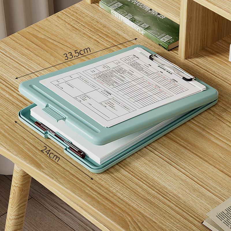 A4 Plastic File Folder Multifunctional Writing Board Large Capacity Document Storage Box Office Clipboard For Home Office Use