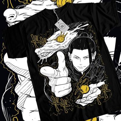 Koszulka Suguru Geto Jujutsu Kaisen Getou jjk Horror Anime Czarna Koszulka Wszystkie Rozmiary Koszulka Unisex