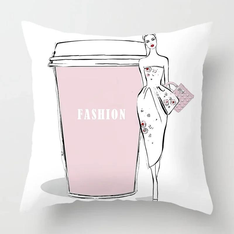 Nordic Fashion Water Cup Pillowcase Women's Favorite x Pillowcase Cushion Cover Sofa Home Decor Living Room Decor x
