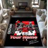 Cristiano Ronaldo Printed Crystal Velvet Rug Non‑Slip Crystal Velvet Carpet For Sofa Bedroom Indoor Home Decoration