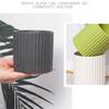 Striped Ceramic Flowerpot Pots Succulent Planter Round Indoor Smooth Surface Bonsai Home Potted Decoration Gifts