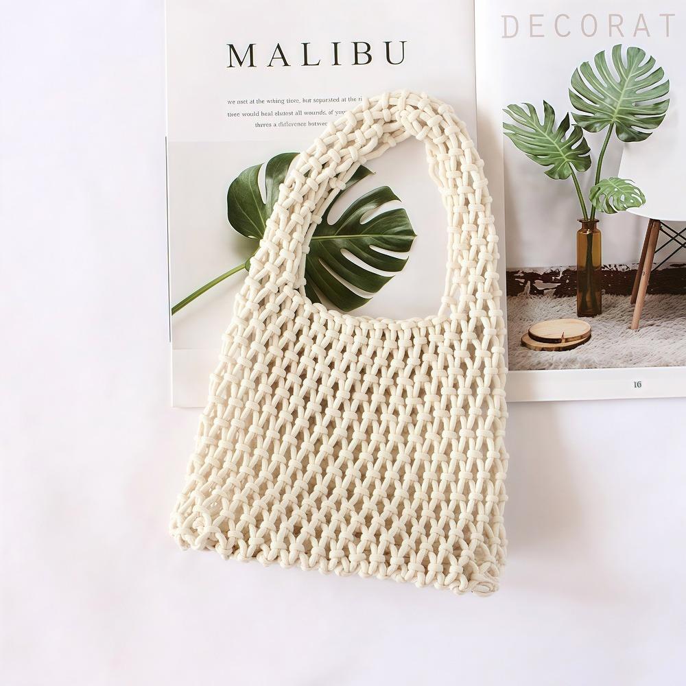Handbag, fishing net bag, multi-functional leisure travel solid color beach bag, suitable for vacation and travel.zwq
