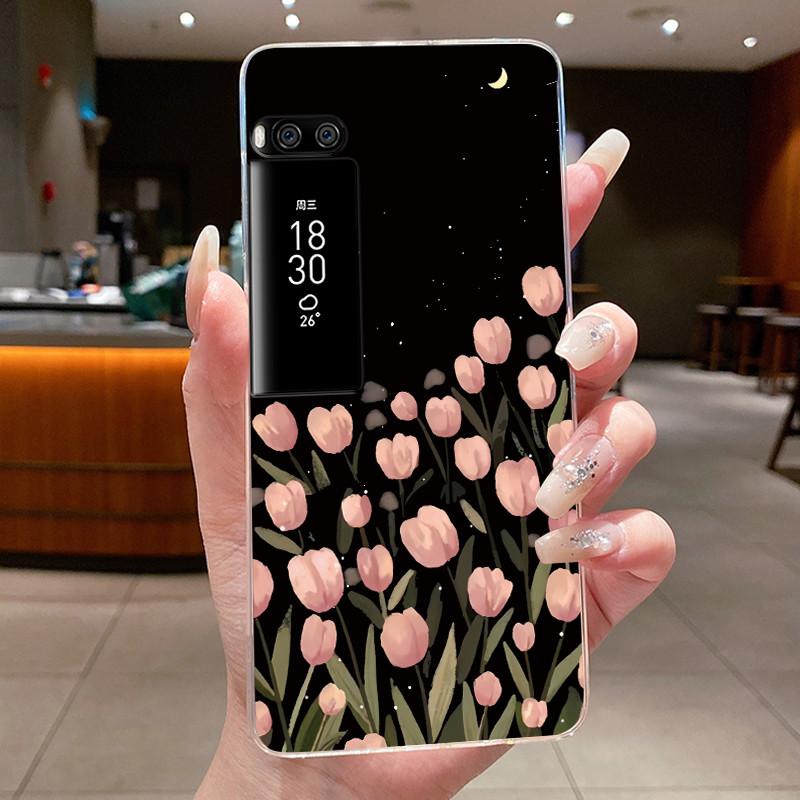 Phone Case For Meizu Pro 7 Case For Meizu Pro 7 Plus Capa Coque Flower Butterfly Thin Covers Transparent Soft Silicone TPU Cover