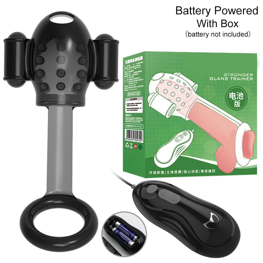 12 Speed Vibration Male Vibrators Masturbator Delay Ejaculation Powerful Glans Trainer Penis Massager Stimulator Sex Toy for Men