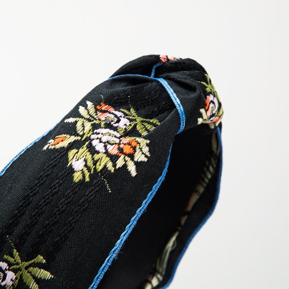 New Style Hairband for Women, Cross-shaped Headband, Embroidered Fabric, Fashionable for Vacation, Pressure Hair Style