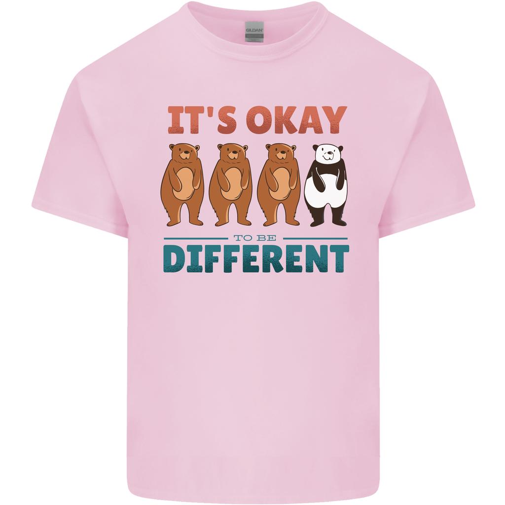 Panda Bear LGBT Its Okay to Be Different Unisexs Light Cotton TShirt