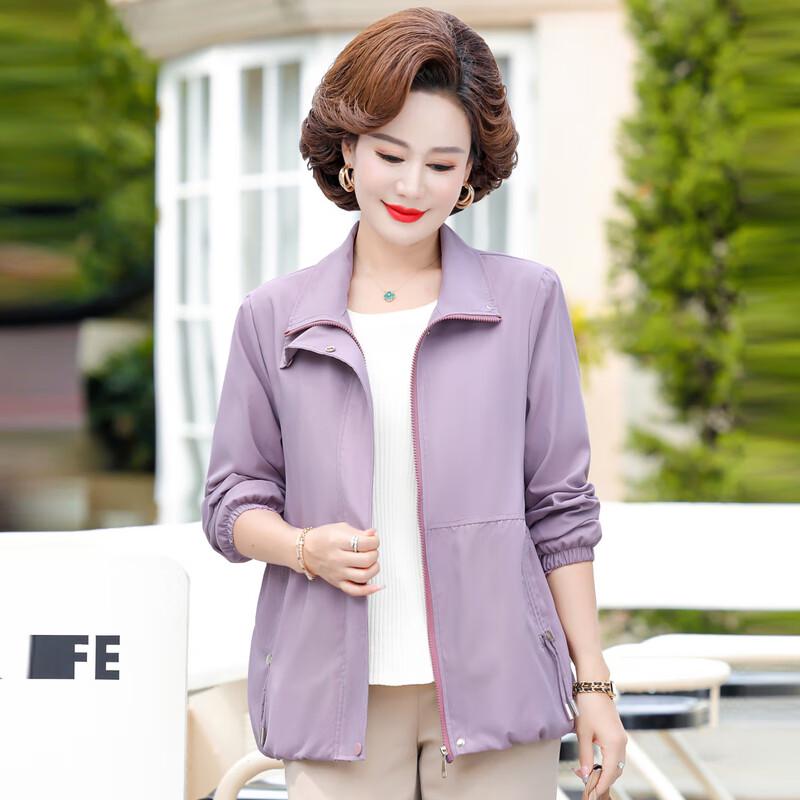 Women's Mid-Aged Casual Lapel Zipper Jacket