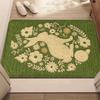 Cute Rabbit Easter Pattern Carpet Mat Rug Soft Non Slip Floor Mat for Living Room Bedroom Home Decoration Welcome Mat