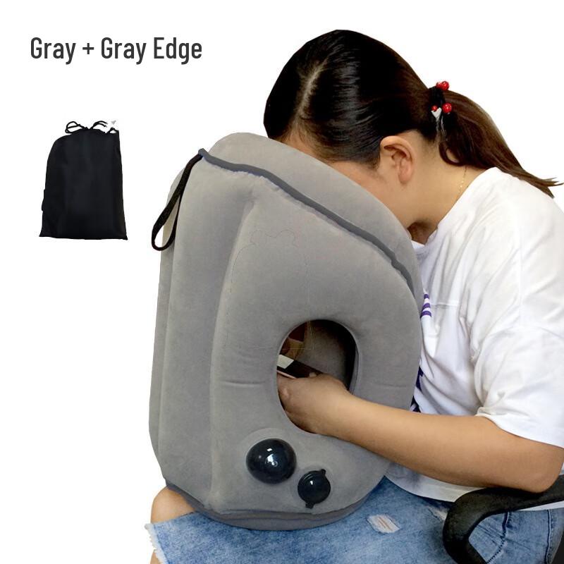Press Inflatable Travel Nap Pillow One Size