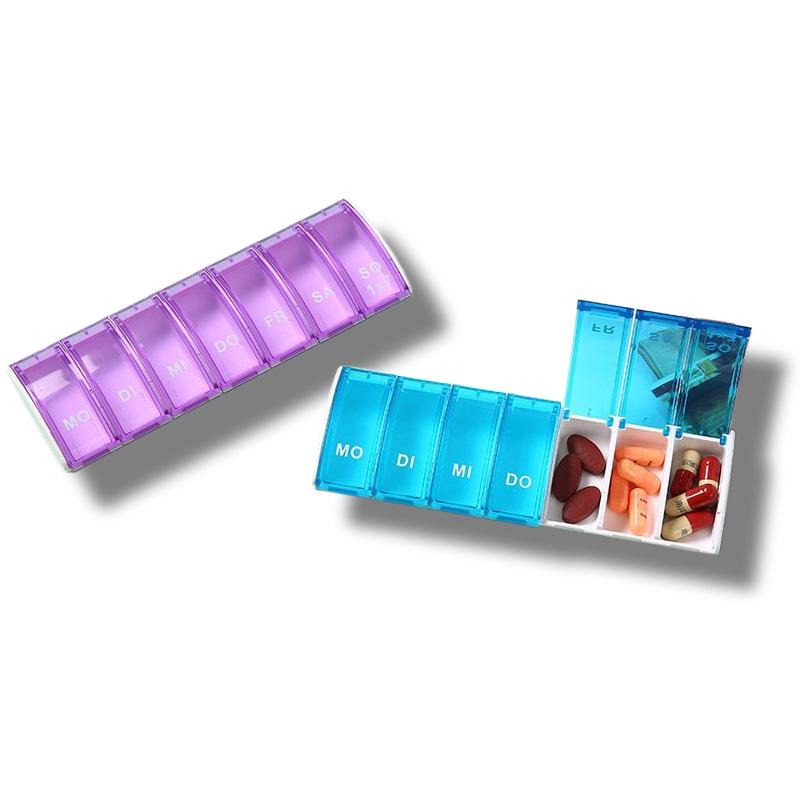 7-Day Portable Pill Organizer with Seven Compartments