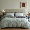3 Pieces Solid Color Duvet Cover Set Super Soft Comfortable Chic Lightweight Comforter Cover Cotton Bedding Set with Pillowcases