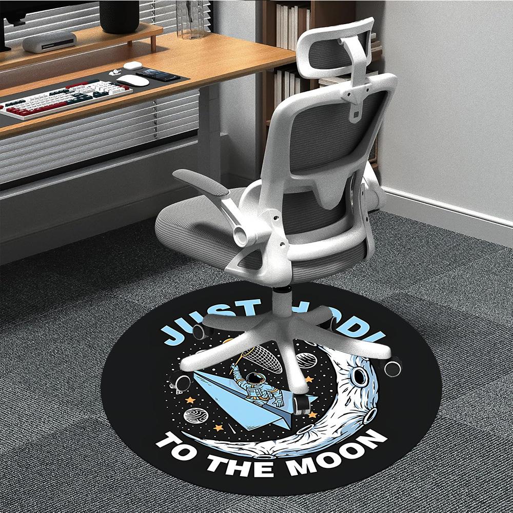 

1pc Crypto Space Office Round Area Rug, Under Office Chairs Bedroom Living Room Home Decor, Room Deco 80cm