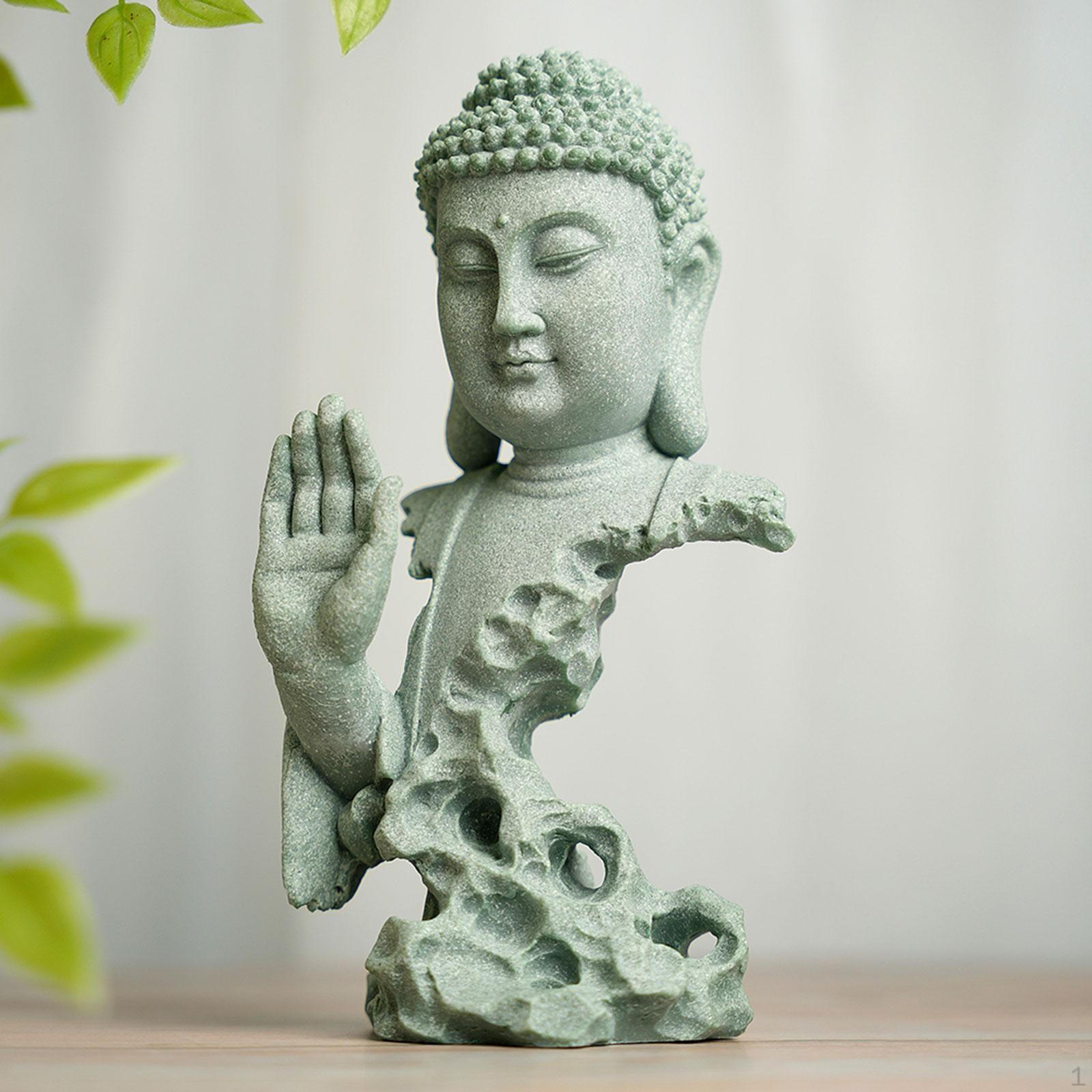 

Gautama Buddha Statue Decor Zen Thinker Figurine Buddhist Sculpture for Hotel Indoor Outdoor 10.2cmx7cmx20.2cm