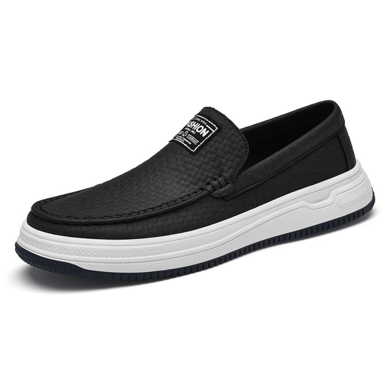 

Мужские мокасины из натуральной кожи, модные мокасины ручной работы, однотонные, без застежек, ультралегкие туфли-лодочки Oled Man, обувь для вождения 44 чёрный