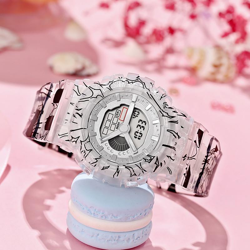 One Piece Childrens Cartoon Digital Wristwatch With Night Light For Kids And Teens
