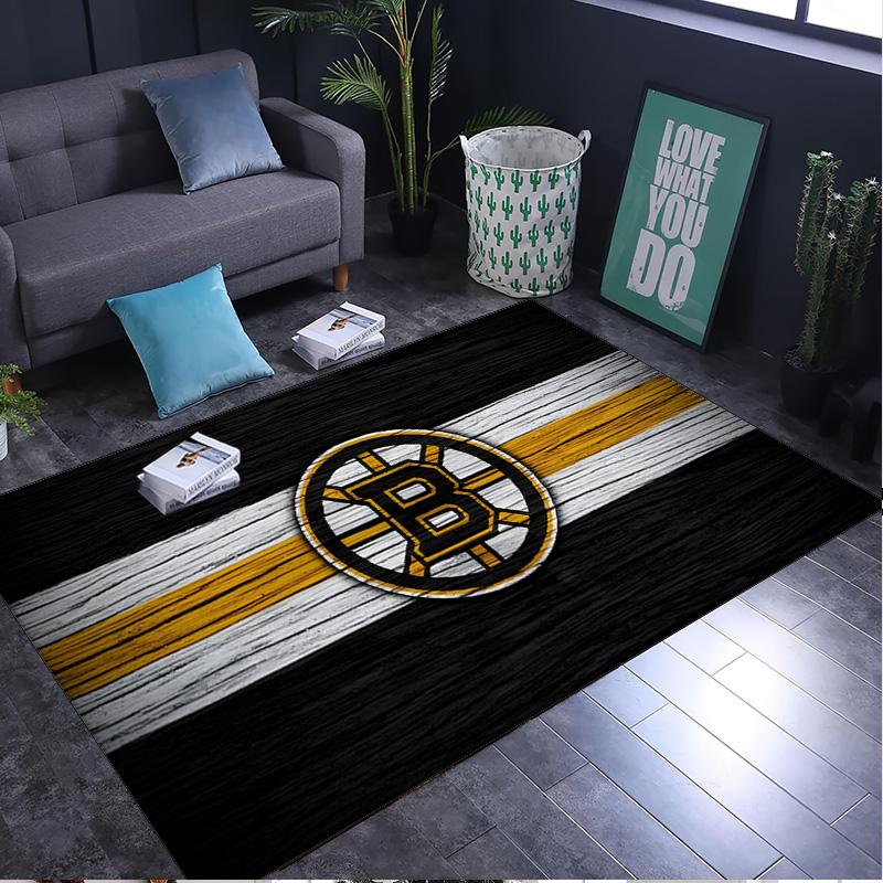 Boston Bruins Rug Area rug for Livingroom, Bedroom, Palyroom, Chair Rug, Office Rug, Floor mat, Large Size Fan Christmas Birthday gift