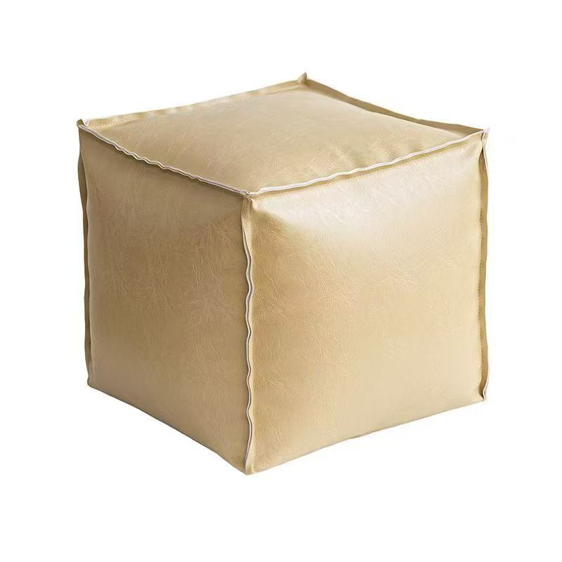 Luxury Light Leather Mat Tatami Floor Storage Seat Cushion Living Room Household PU Leather Seat Cushion Old Clothes Storage Bag