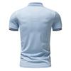 Men's Summer Fashion Striped Short Sleeve T-Shirt Lapel Button Top