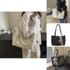 Large Capacity Canvas Floral Tote Bag For Women Stylish Shoulder Bag For Daily Commute