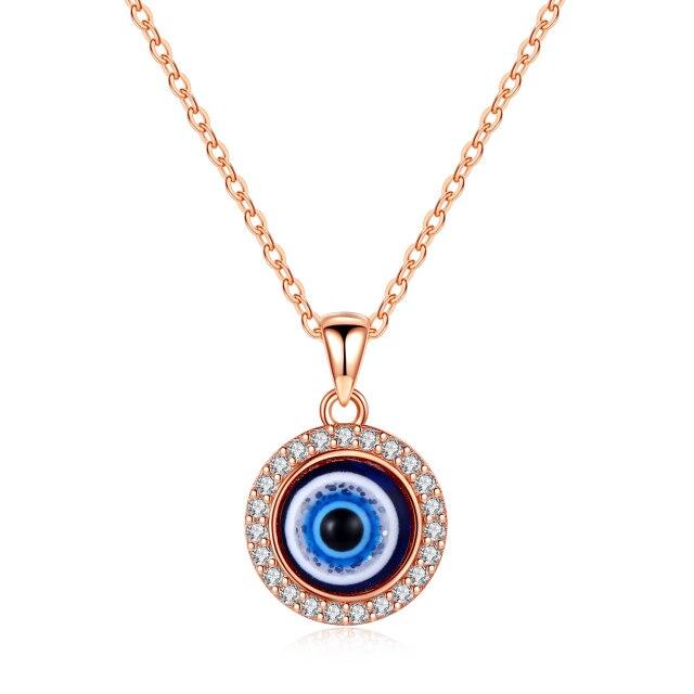 Kaletine Modish Fashionable Turkish Evil Eye Pendant Necklace Pendant Color Choker Women Accessories Luck Friendship Jewelry