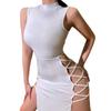 Y2K Spring/Summer Spicy Girl Sexy High Split Strap Dress for Women