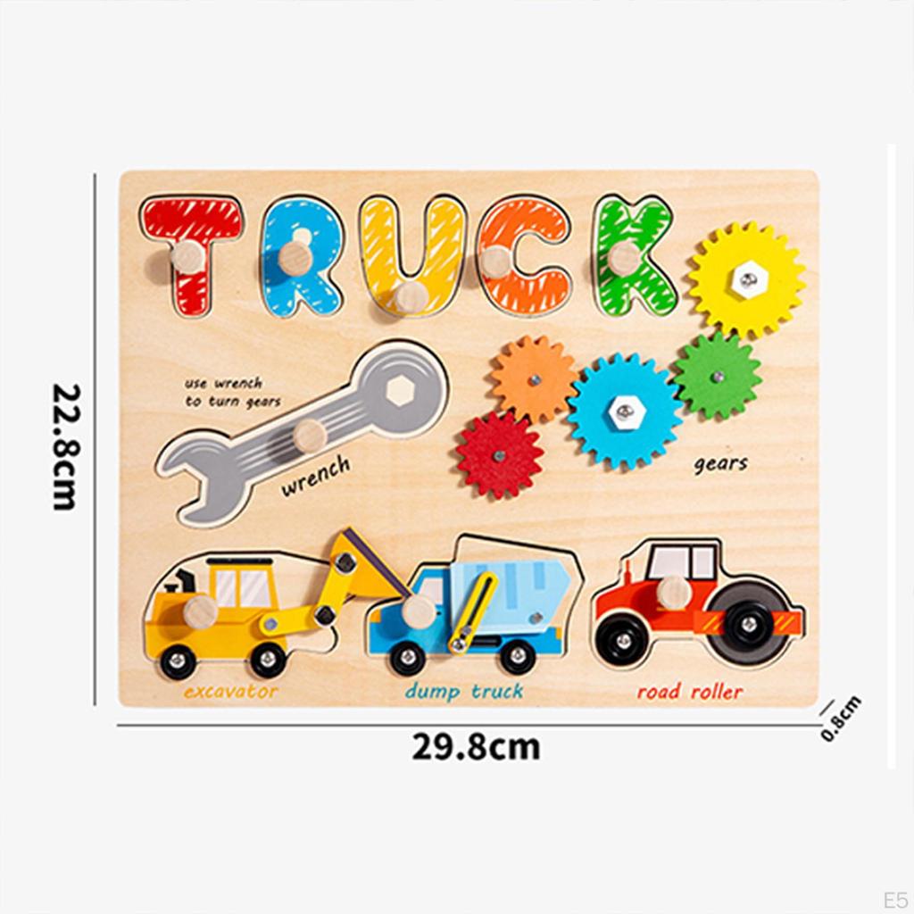 Busy Board Montessori Toy Wooden Sensory Brain Shape Recognition Toddlers Activity