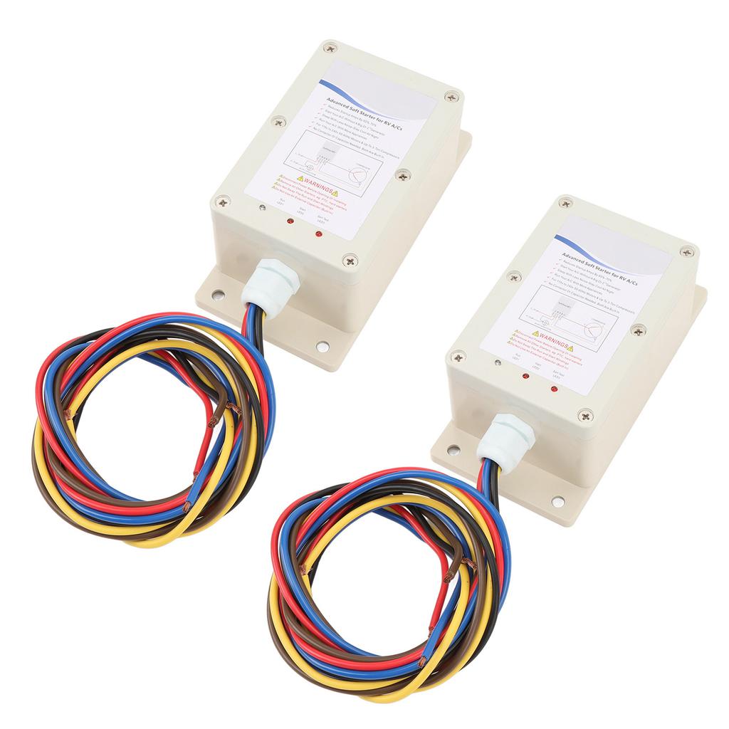 2PCS Soft Start for RV Air Conditioner Easy Start with Small Generator Water Resistant SSRV3T RV AC Soft Start Kit for